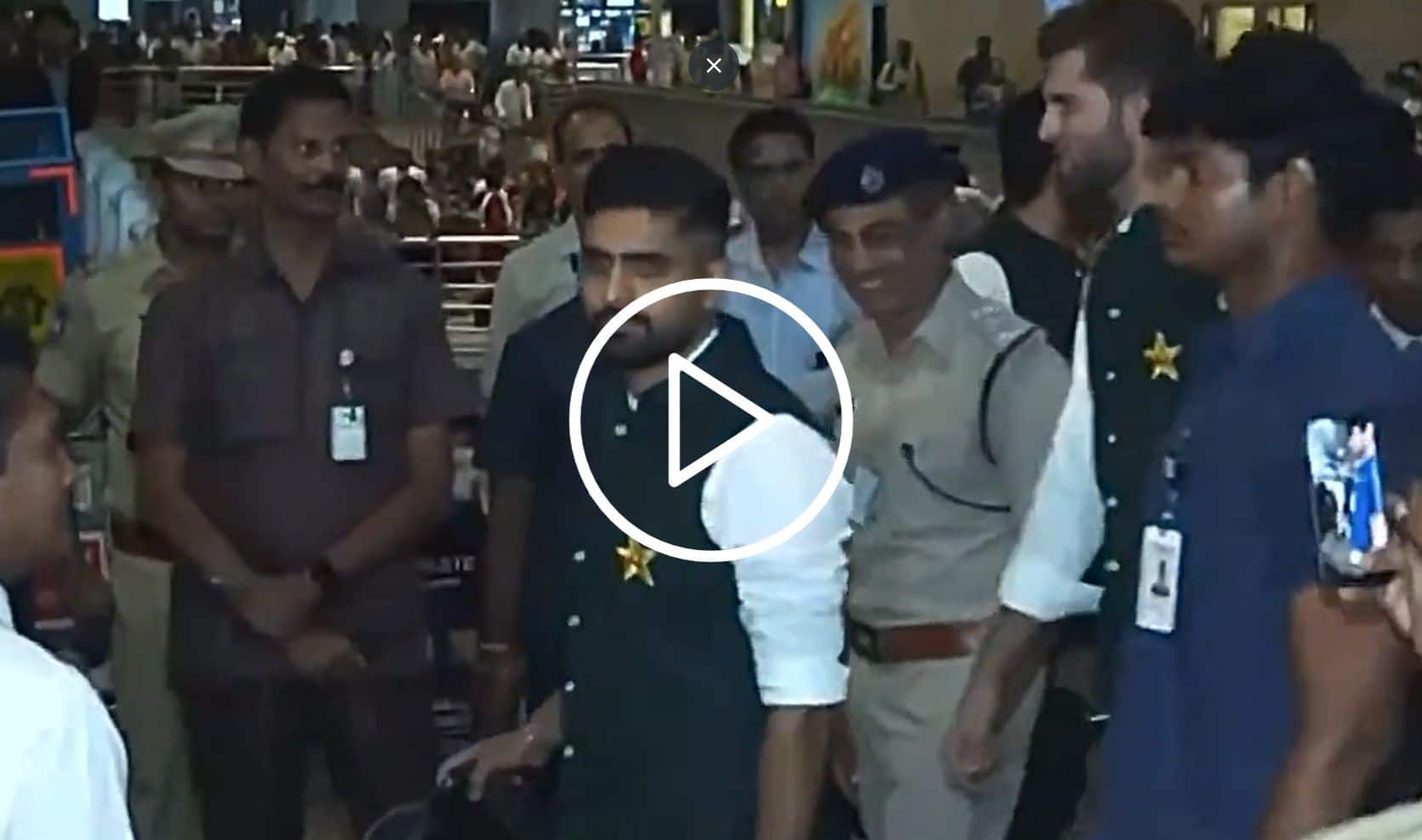 [Watch] Unbelievable Craze For Babar Azam At Hyderabad Airport Ahead Of World Cup 2023